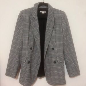Nordstrom Classic Gray Checkered Blazer